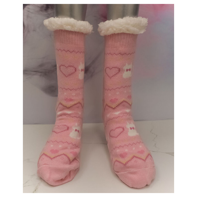 ARMANDO Dámske zateplené svetloružové ponožky CAT 59482412