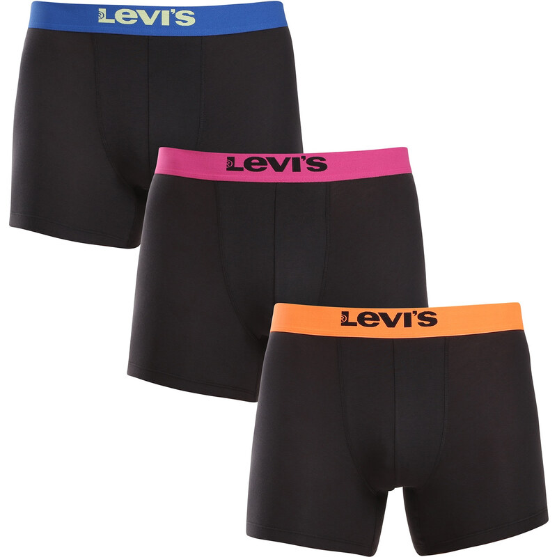 3PACK pánske boxerky Levis čierné (701229547 001) 59499595