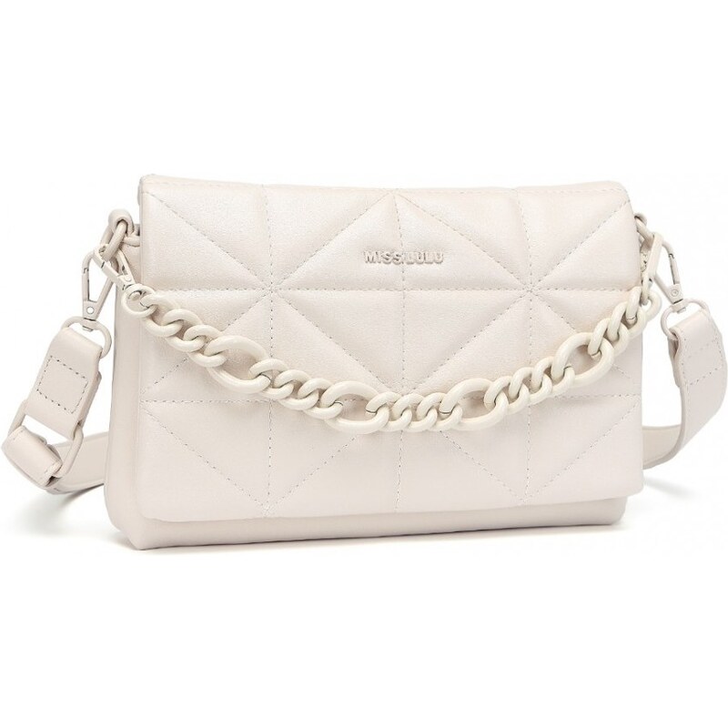 Konofactory Béžová extravagantná crossbody kabelka Chain 59534165