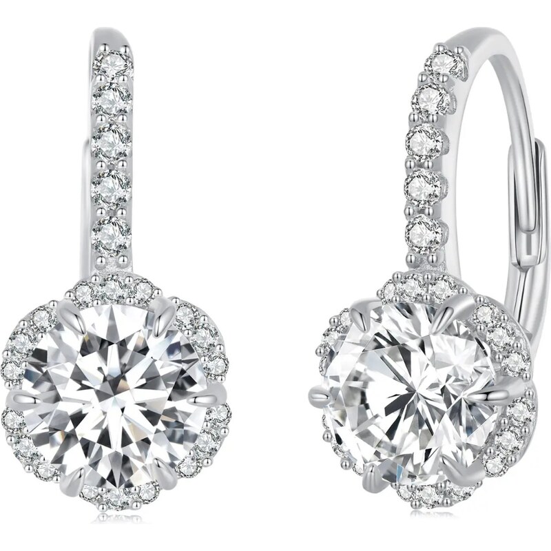 Olivie Strieborné náušnice 1ct 6,5mm MOISSANITE 9181 59624866