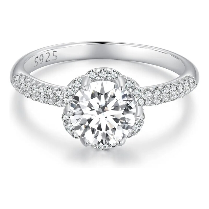 Olivie Strieborný zásnubný prsteň MOISSANITE 9180 59624867