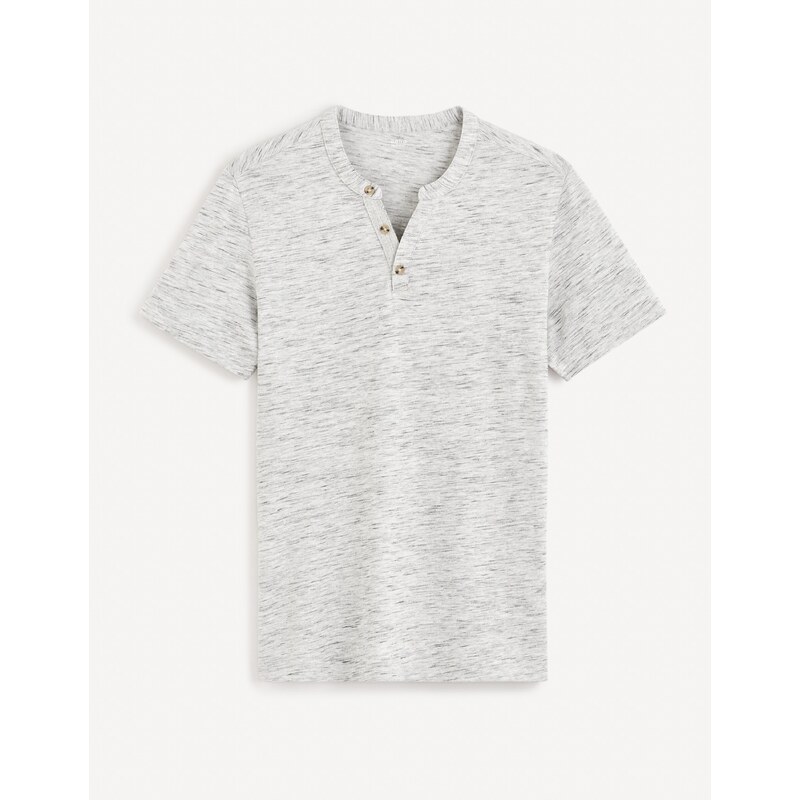 Svetlosivé pánske melírované tričko Celio Cegeti 50724621