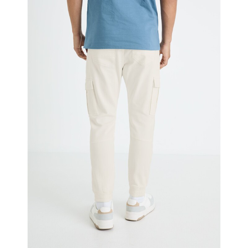 Krémové pánske cargo nohavice Celio Cokit4 50592766