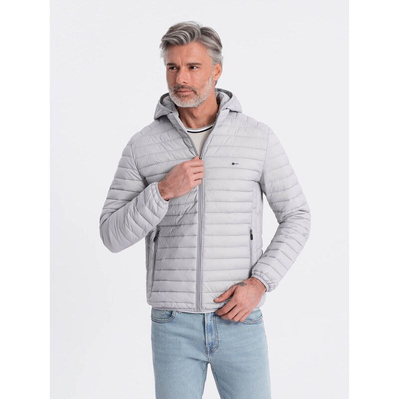 Ombre Mens satin-finish bomber jacket with contrasting ribbed cuffs - 67616530