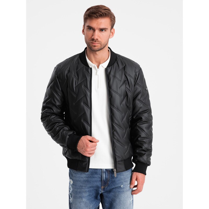 Ombre Mens embossed bomber jacket - black 67099648
