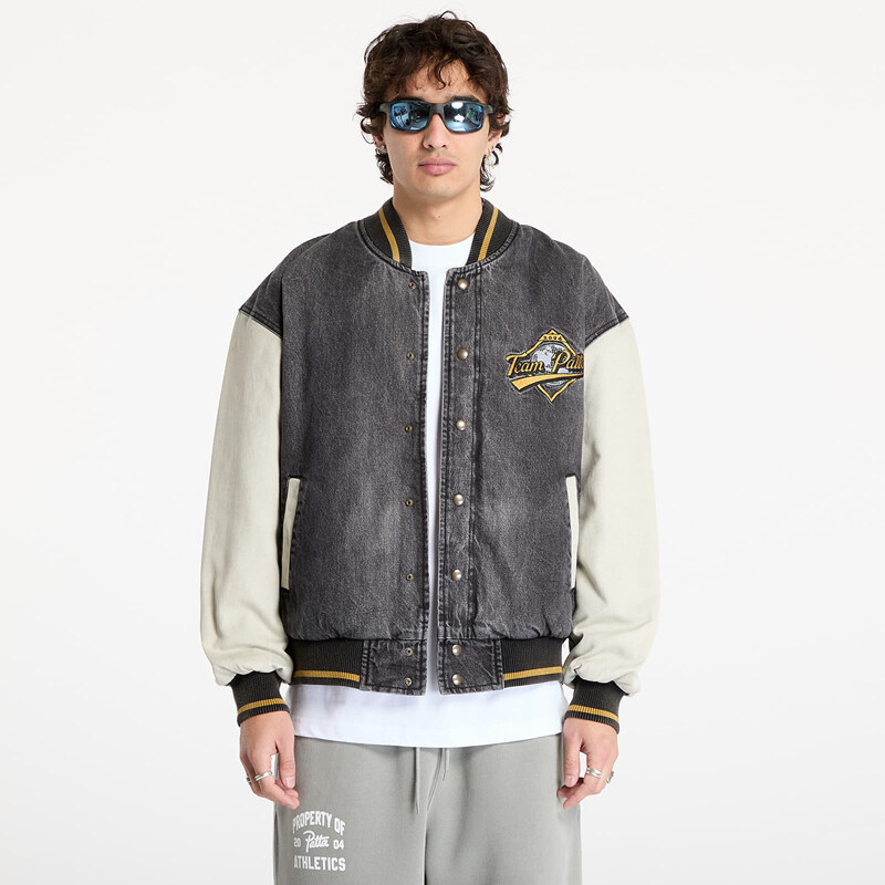 Bomber Patta Homerun Denim Varsity Jacket UNISEX Black S 59093772