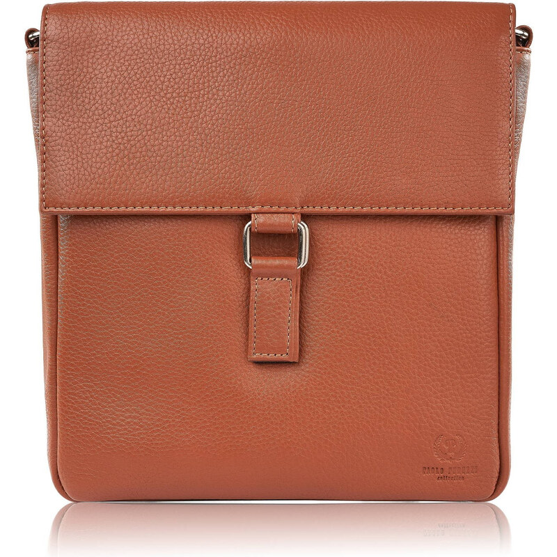 Paolo Peruzzi Malá dámska kožená kabelka na rameno T-125-LBR | koňak T 57203055
