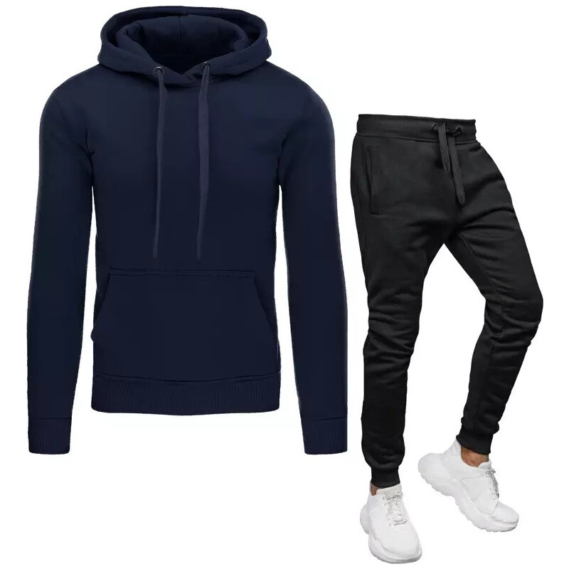 BASIC Tmavomodro-čierna pánska tepláková súprava AX0631z 41130697