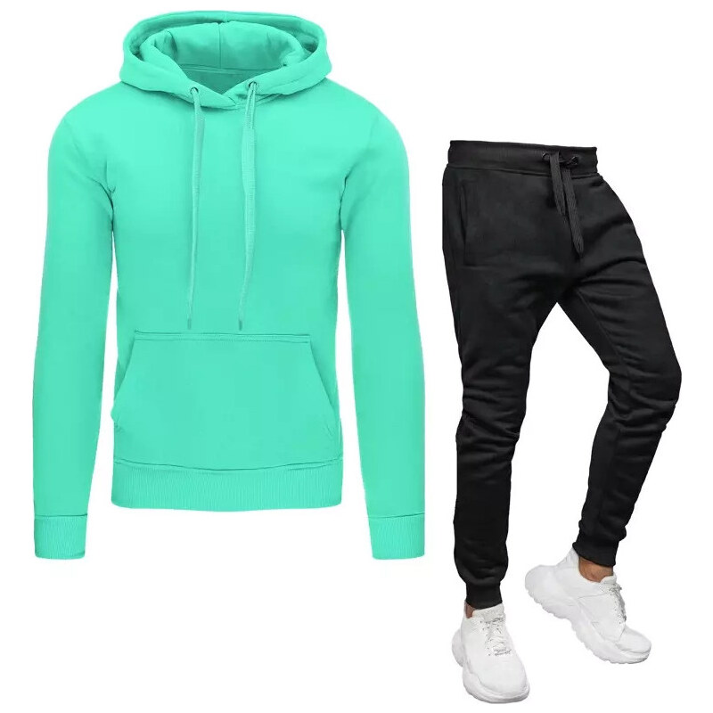 BASIC Mintovo-čierna pánska tepláková súprava AX0642z 41130699