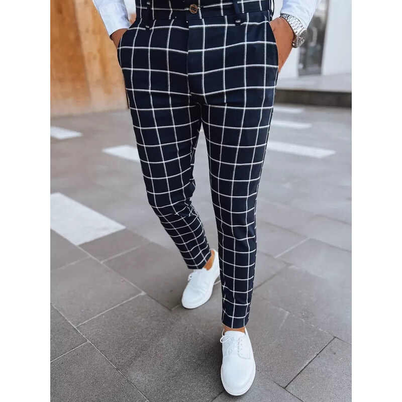 BASIC Tmavomodré pánske chino nohavice UX3952 41327266