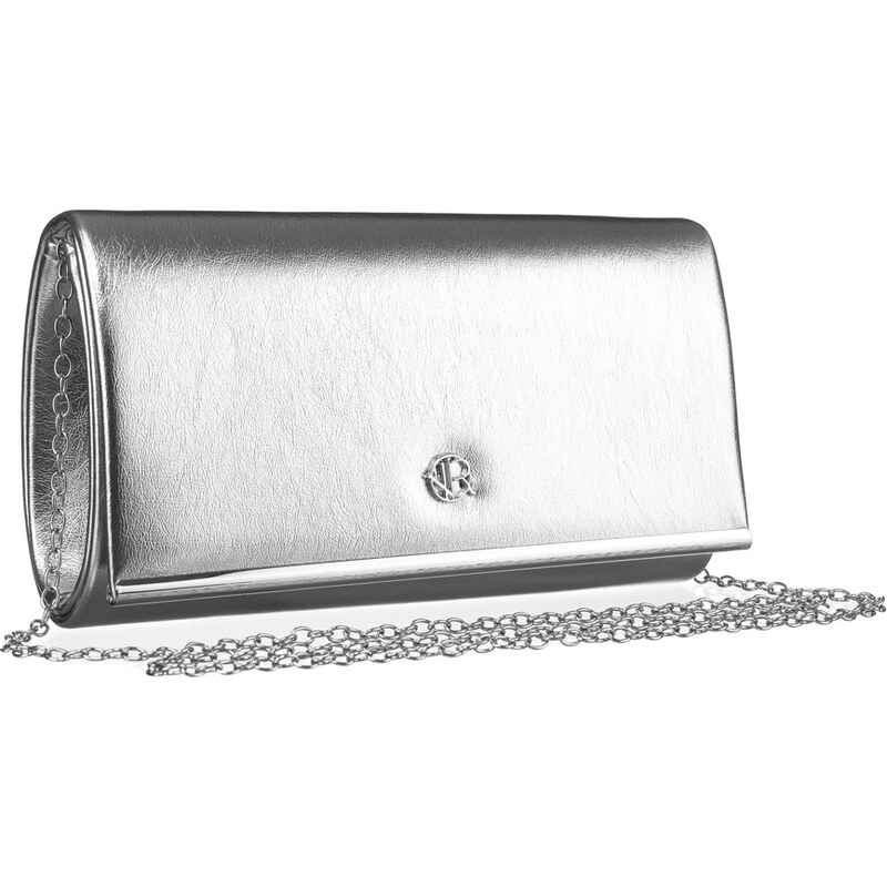 Rovicky strieborná listová kabelka s odnímateľnou retiazkou R-XS019 57236434