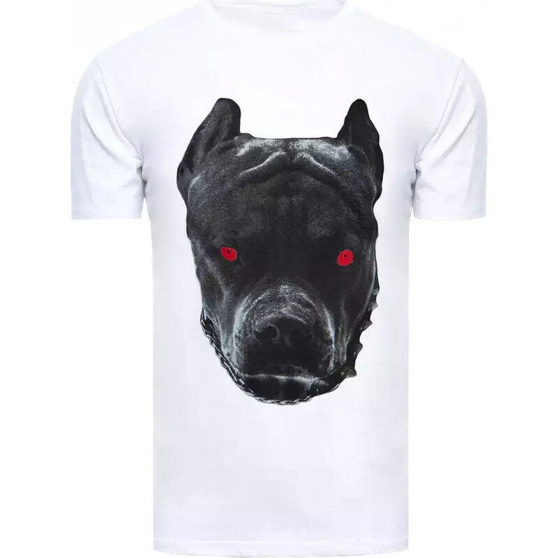 BASIC Biele tričko s potlačou Pitbull RX4939 34112502