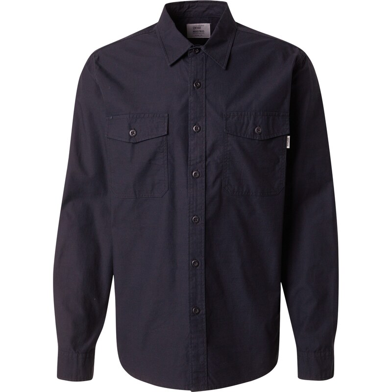 Vintage Industries Košeľa Boston čierna 59644129