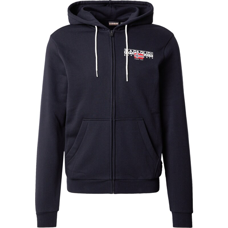 NAPAPIJRI Tepláková bunda B-Almer červená / čierna / biela 59644331