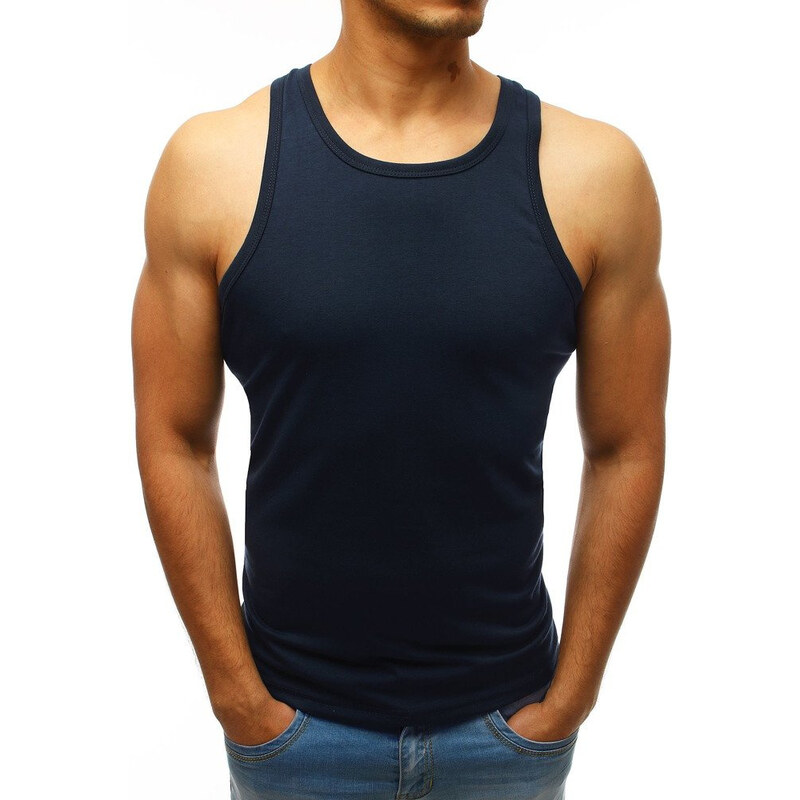 Pánske tielko bez potlače čierne Dstreet RX3495 67027357