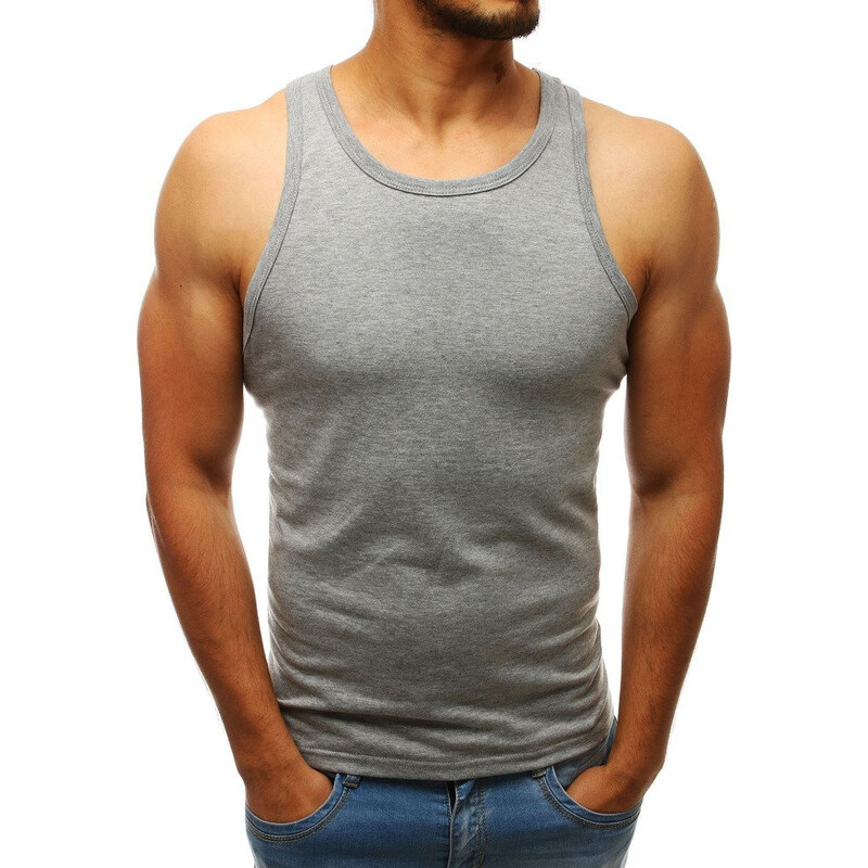 Dstreet Klasické šedé pánske tielko (rx3586) 56057204