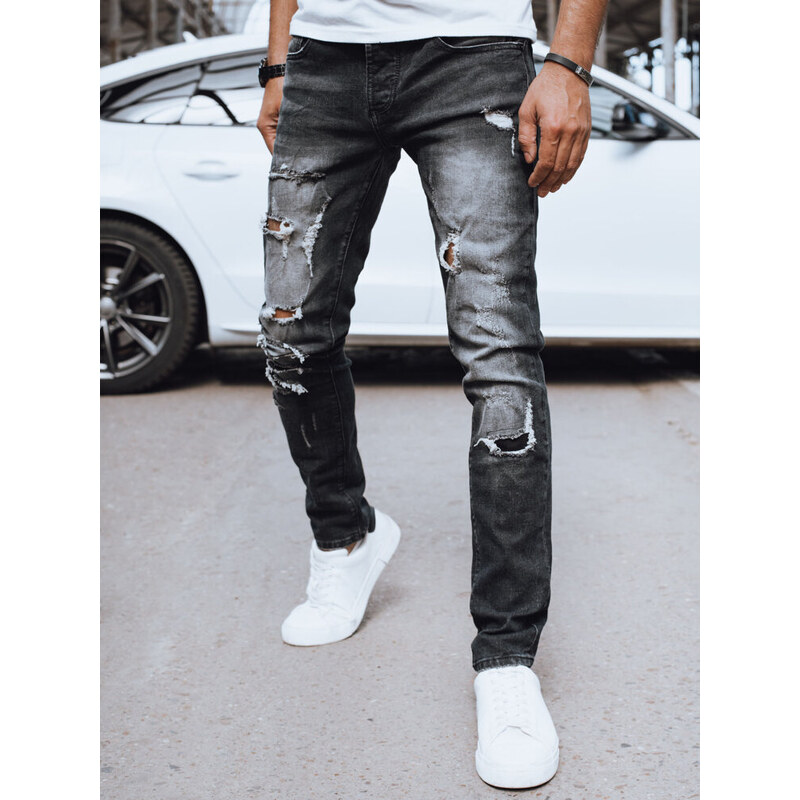 Pánske čierne džínsové nohavice Dstreet UX4223 58178086