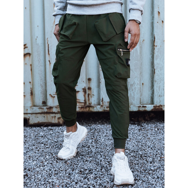 Pánske zelené cargo nohavice Dstreet UX4301 58178103