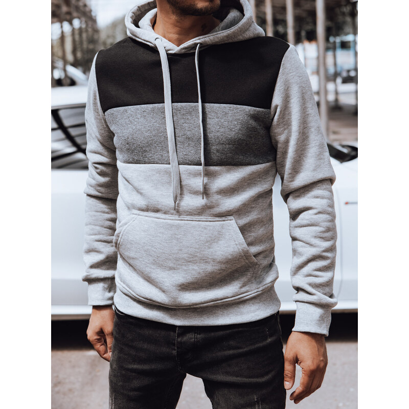 Pánska mikina s kapucňou tmavo šedá Dstreet BX5814 65597764