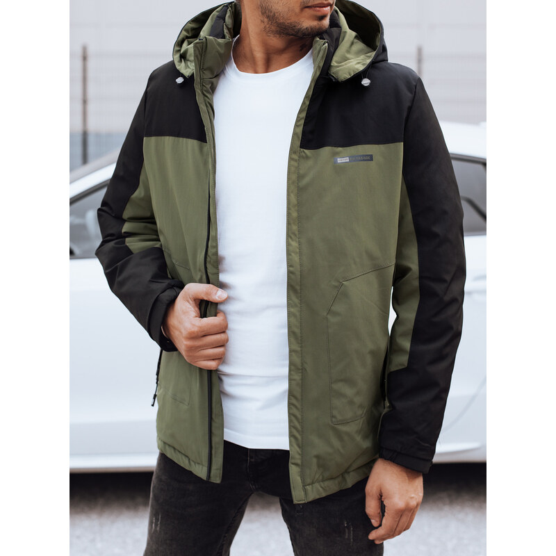 Pánska zimná bunda s odnímateľnou kapucňou, zelená Dstreet TX4913,skl 66668958