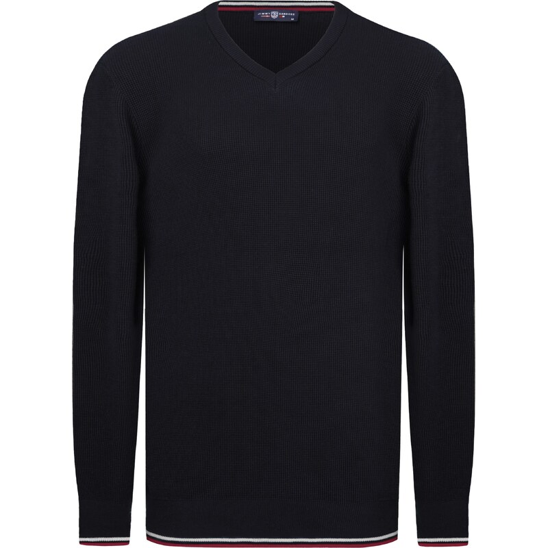 Jimmy Sanders Sveter námornícka modrá / karmínovo červená / biela 59644747