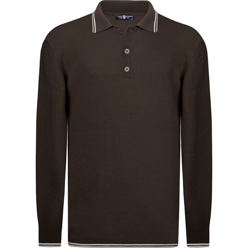 Jimmy Sanders Sveter hnedá / biela 59644997