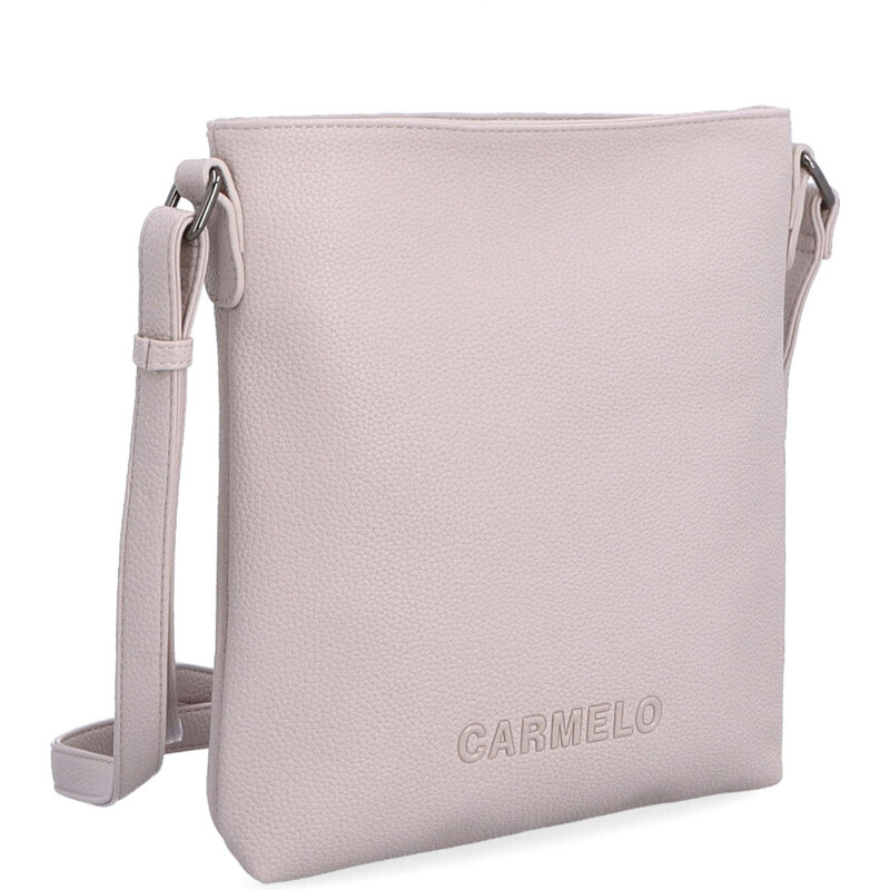 Kabelka zo syntetickej kože crossbody Carmelo ružová 4324 LI 64020350