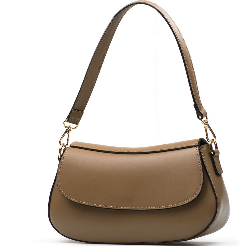 Blaire Kožená crossbody kabelka Bea fango 64987495