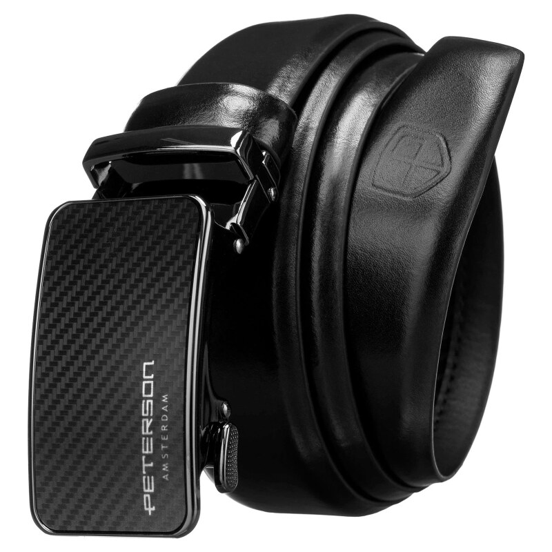 Peterson Značkový pánsky automatický opasok s karbónovým dekorom 59685313