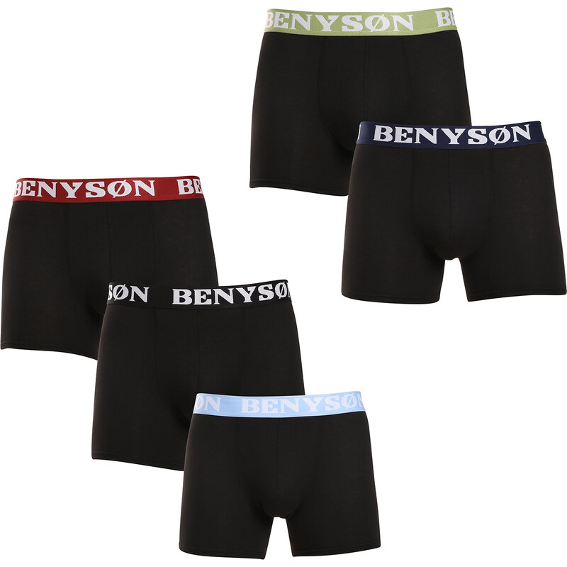 5PACK pánske boxerky Benysøn čierné (4003) 59687358