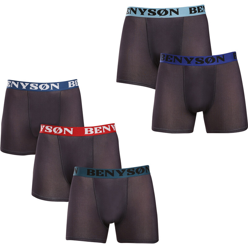 5PACK pánske boxerky Benysøn čierné (7124) 59687360