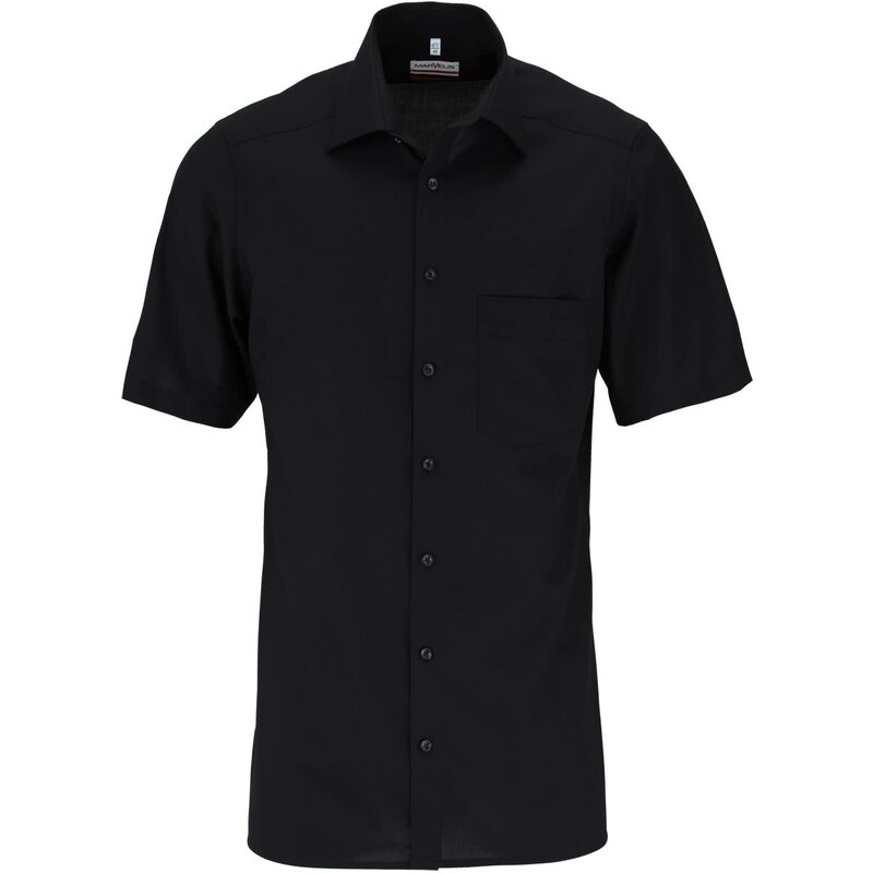 Marvelis Modern Fit pánska košeľa krátky rukáv 100% popelín čierna 59687624