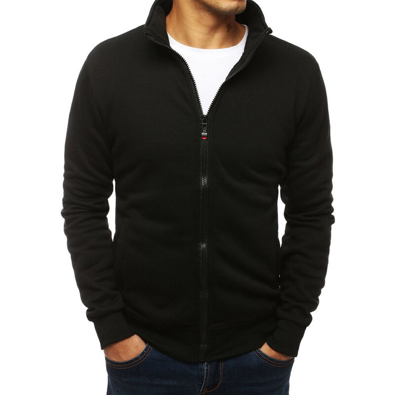 Dstreet Pánska mikina na zips bez kapucne šedá BX4109 - výpredaj 66926241