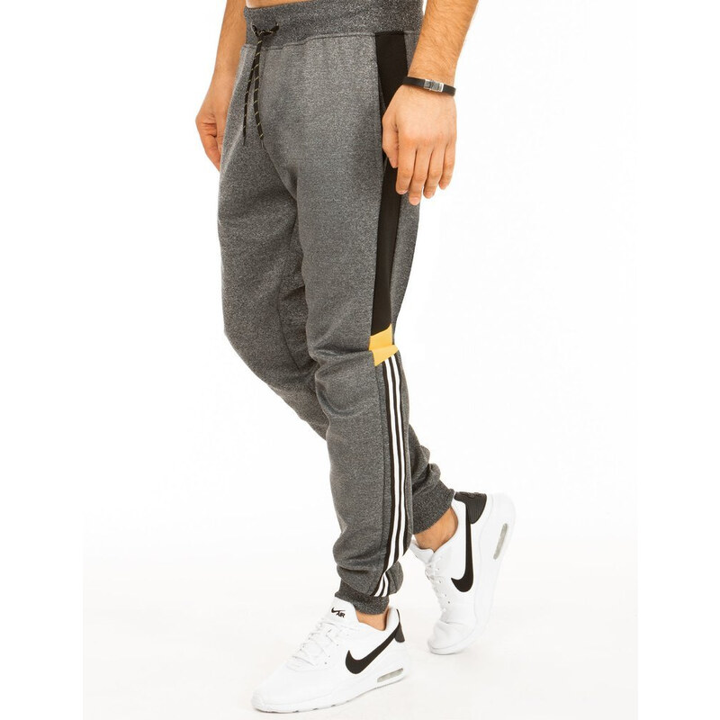 Pánske teplákové nohavice tmavo šedé Dstreet UX2722 65503276