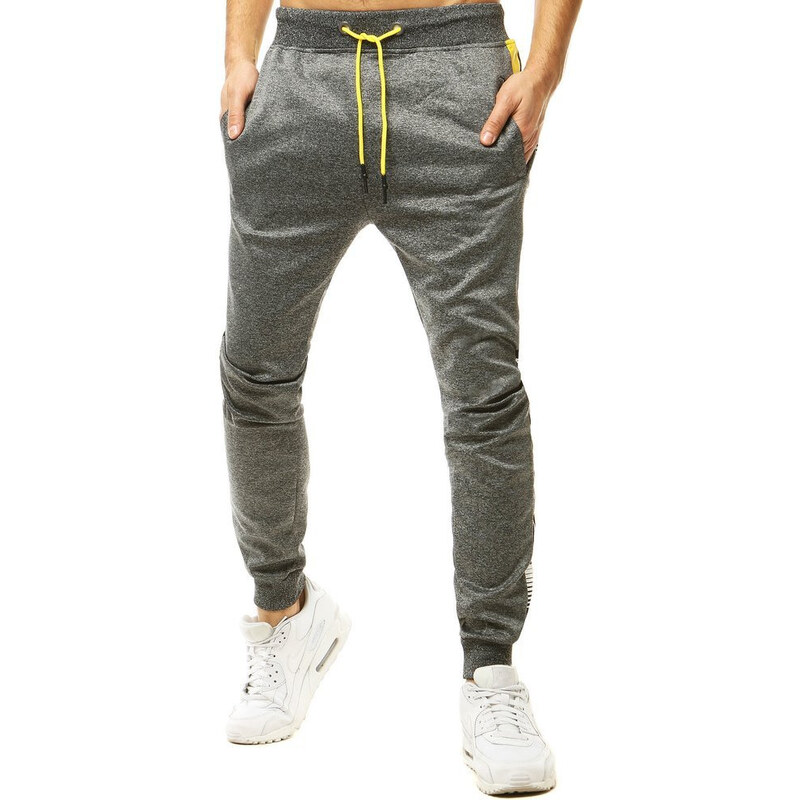 Pánske teplákové nohavice tmavo šedé Dstreet UX2779 65503277