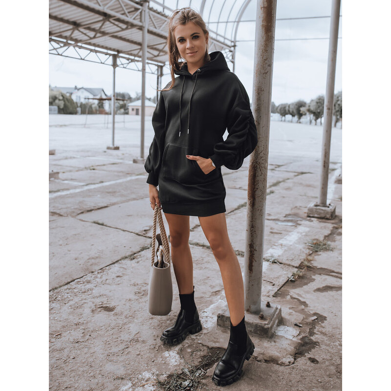 Dámske mikinové šaty EASSY čierna Dstreet BY1025 65502882