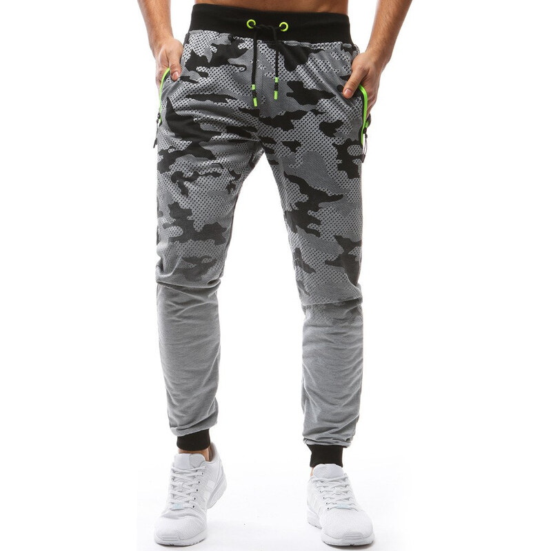 Pánske teplákové nohavice svetlo sivé Dstreet UX3625 65502936