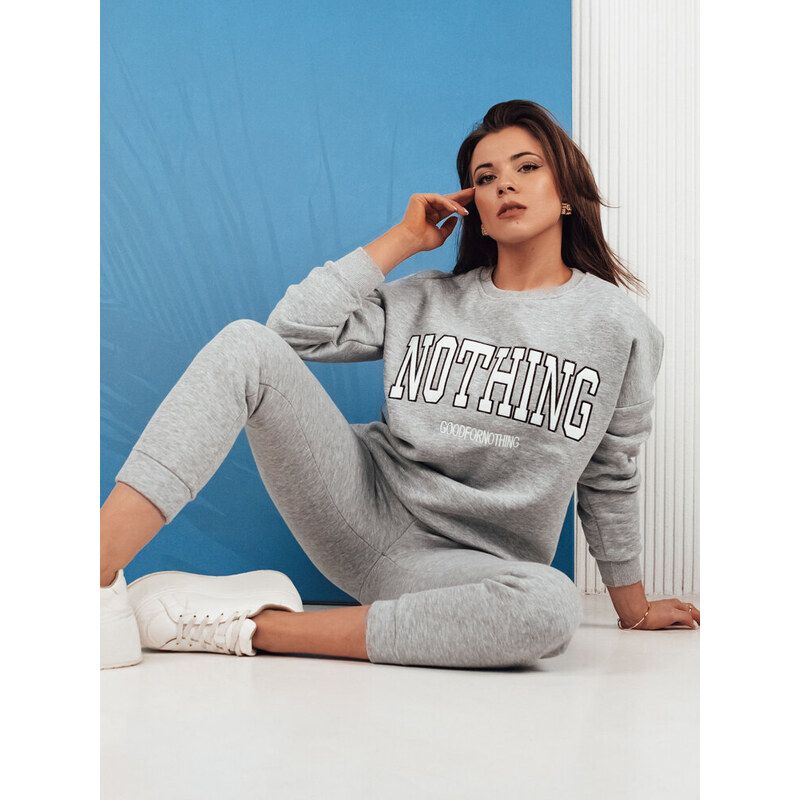 Dámská tepláková súprava NOTHING svetlosivá Dstreet 50621026