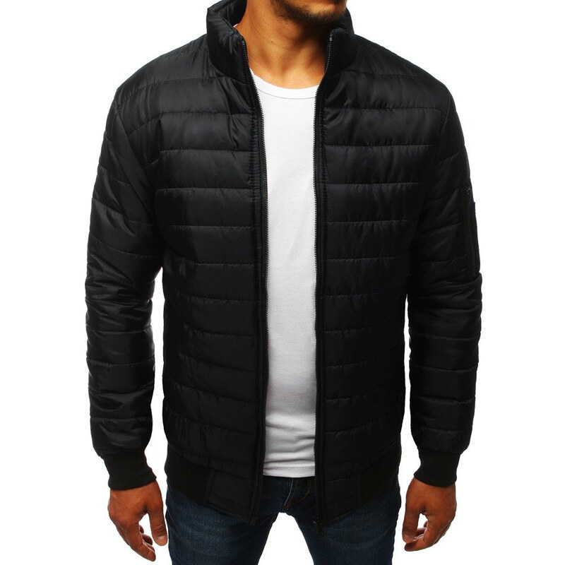 Pánska bunda prechodná prešívaná tmavomodrá Dstreet TX2822 65502753