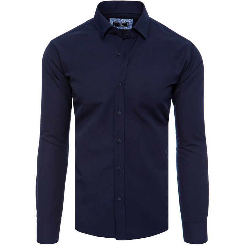 Pánska elegantná košeľa Farba tmavomodrá DSTREET DX2477 - výpredaj 66421782