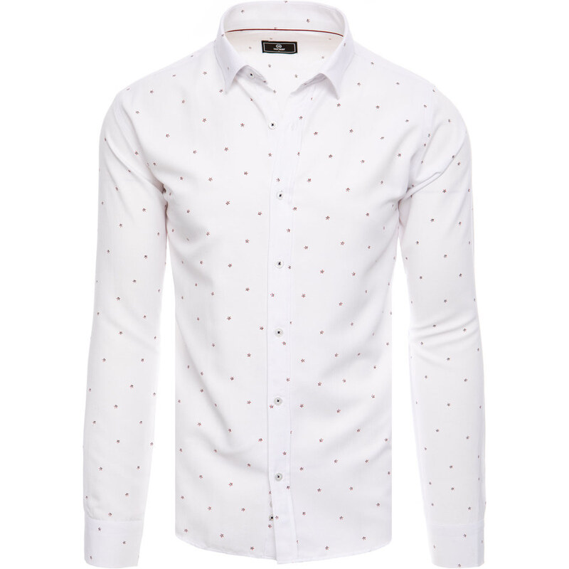Pánska vzorovaná košeľa Farba Biela DSTREET DX2452 - výpredaj 66820698
