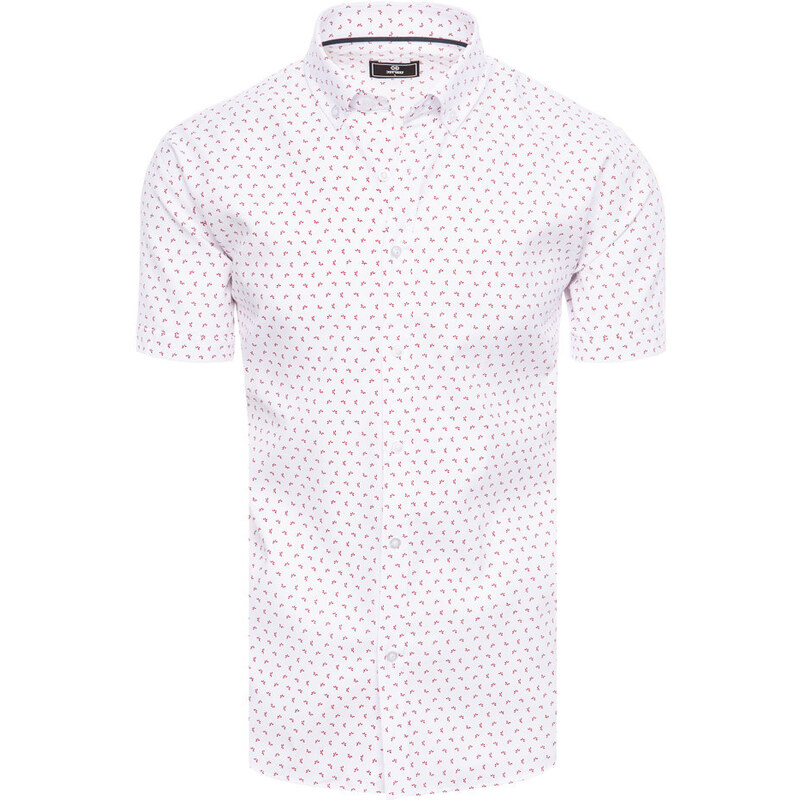 Pánska košeľa s krátkym rukávom Farba Biela DSTREET KX1025 65597415