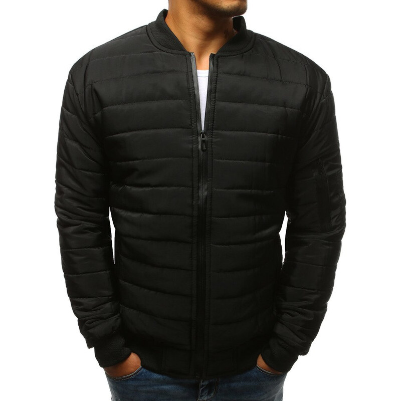 Pánska bunda prešívaná bomber jacket tmavomodrá Dstreet TX2205 65502728