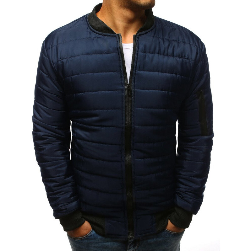 Pánska bunda prešívaná bomber jacket tmavomodrá Dstreet TX2205 65502727