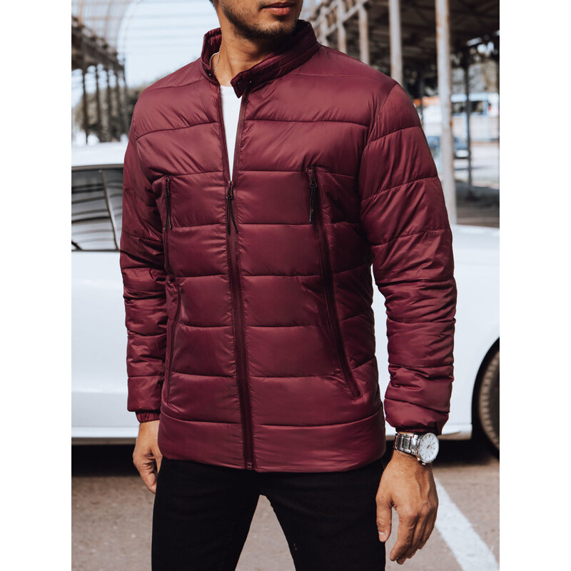 Pánska prešívaná bunda Farba bordová DSTREET TX4443 65597461