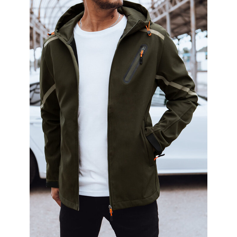Pánska bunda softshell Farba zelená DSTREET TX4480 65597483