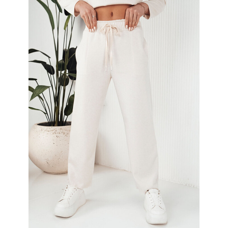 Dámske nohavice casual LURION Farba Ecru DSTREET 50680049