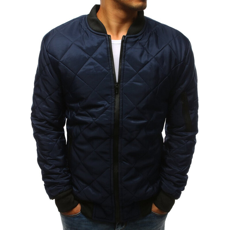 Pánska bunda prešívaná bomber jacket burgundská červená Dstreet TX2209 65502734