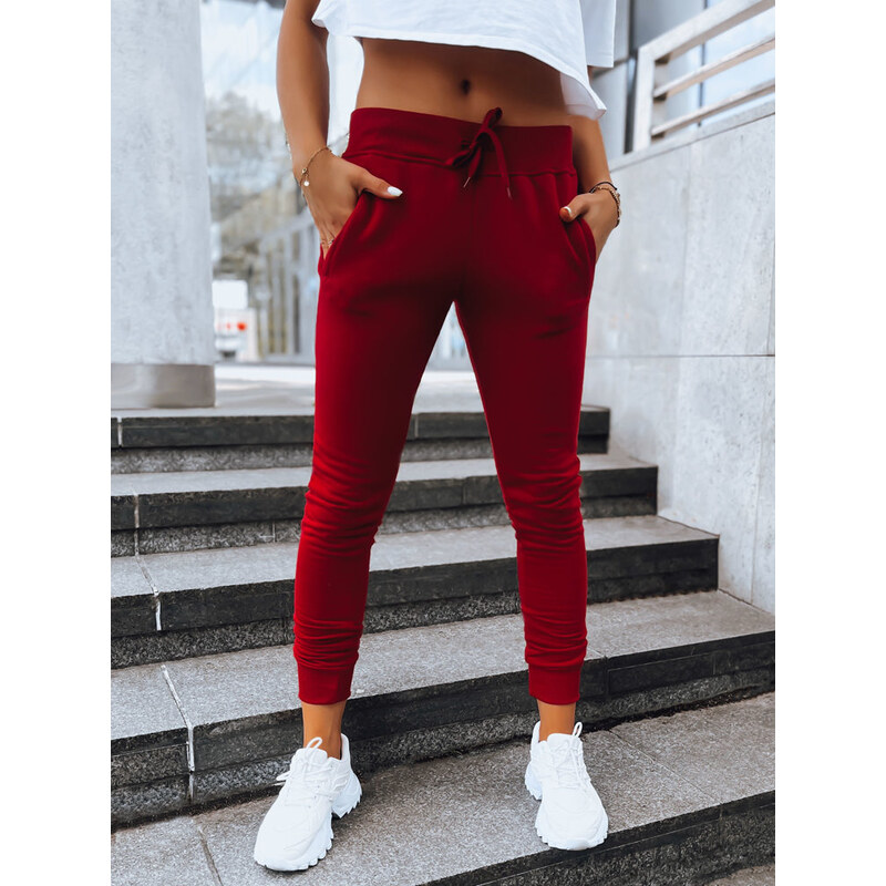 Dstreet Dámske tepláky FITS červené UY0533 65481939