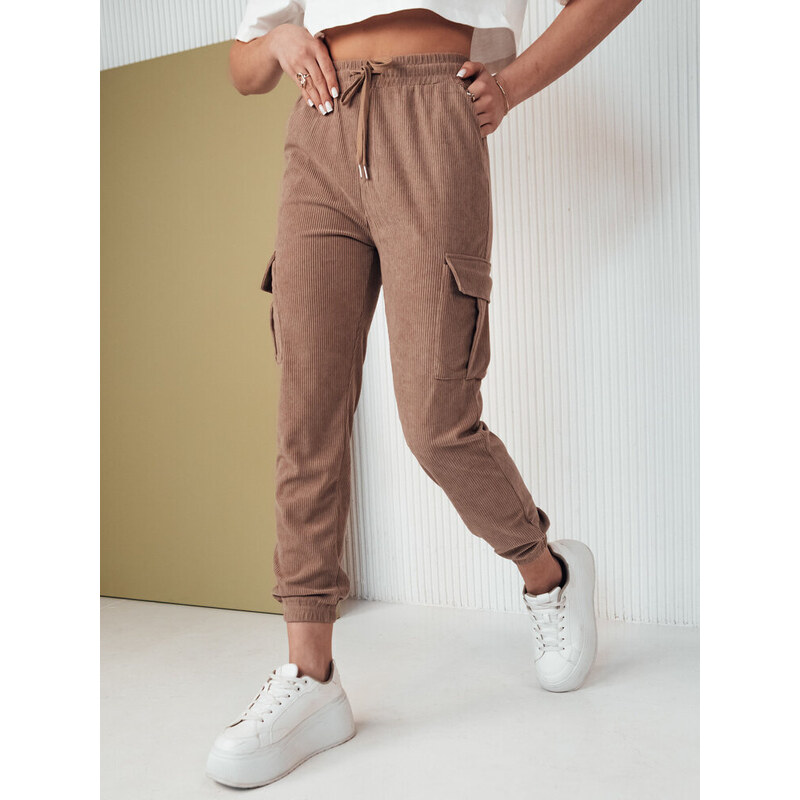 Dámske teplákové nohavice FLAYON Farba camelová DSTREET 50575929